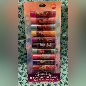 New! 👑DISNEY PRINCESS👑 10 Flavored Lip Balms, 10 Princesses! New in sealed pkg